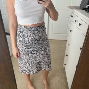 Midi Skirt — Snake Print